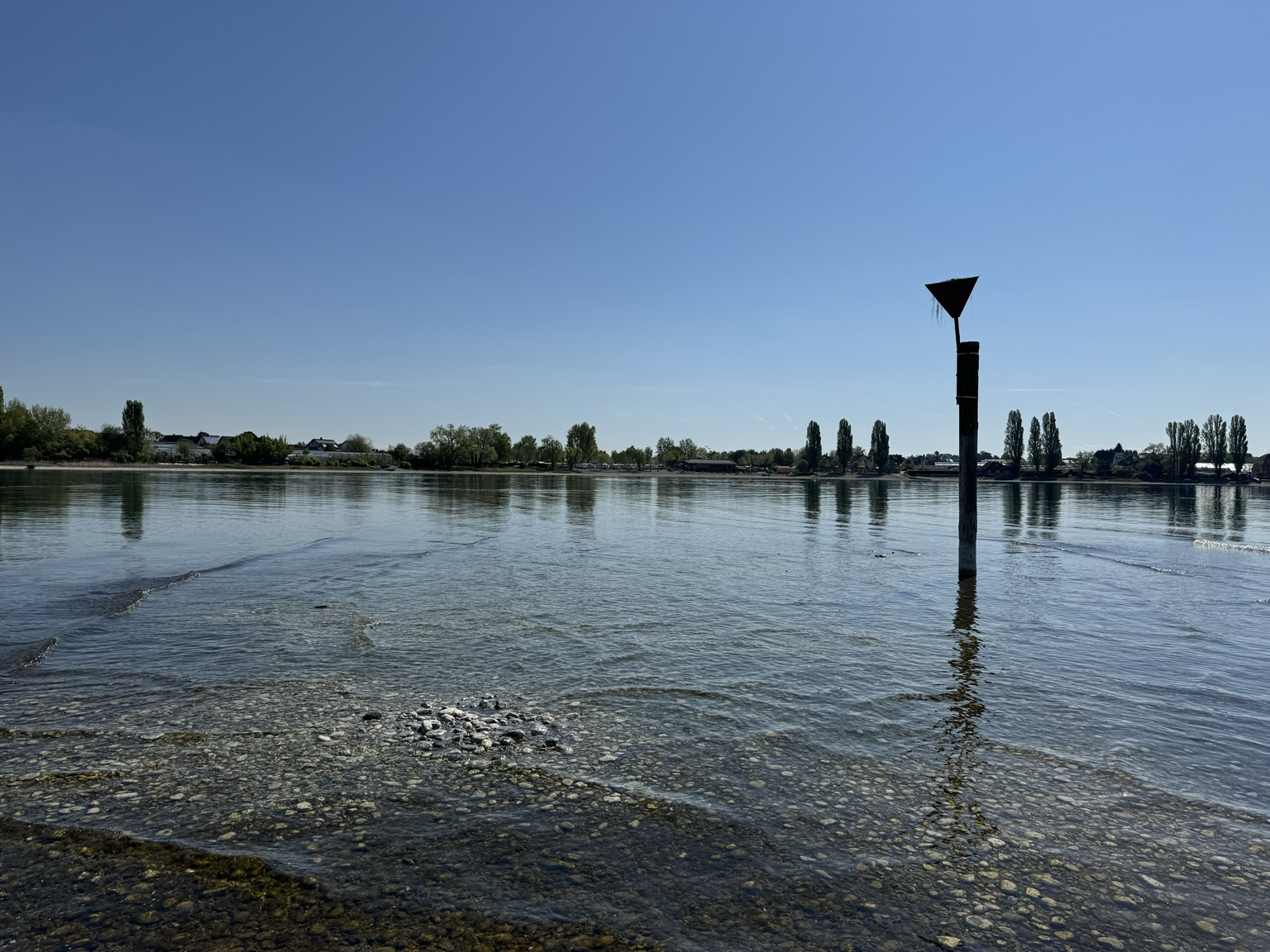 Bradlenrain bei einem Pegel von 278 in Konstanz. Datum 2025-04-23.